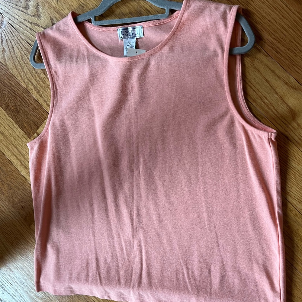 New Jennifer Moore Size XL Pink/Peach Sleeveless Shirt